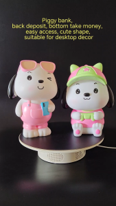 Radius K Enchanted Animal Sculptures - Cartoon Piggy Bank/Metal Money Saving Figurines with Cartoon Characters for Home Décor and Valentines Day Gifts