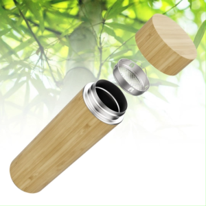 Print Digital 500ml Bamboo Tumbler with Stainless Steel Lid Customizable Water Bottle