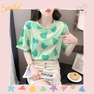 Sheii งานเข้าใหม่ เสื้อคอกลมลายหัวใจ น่ารักตะมุตะมิสุดๆ ผ้านิ่มใส่สบายมาก แมทช์ลุคไหนก็น่ารัก ใส่ทำงานใส่เที่ยวได้หมดเลยน้า ชอบสีไหนจัดได้เลย