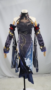 Genshin Impact Shenhe Cosplay Costume Lantern Rite Outfit Full Set Chinese-style Frock Chi-Pao Anime Costume For Women