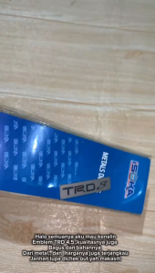 Emblem TRD S mini 45cm Empat Setengah Cm Aluminium