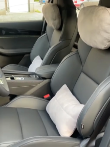 AutoHome รถ headrest รถหนังหมอนคอ หมอนรองศีรษะรถยนต์คุณภาพสูงที่รองรับคอ / Maybach Design S-Class Soft Universal ปรับหมอนรองคอเอว E150