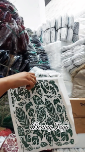 Tas Hajatan Goodie Bag Pita Kotak 22 Daun Army