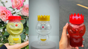 Bành 60 Hủ Nhựa Đựng Trà Sữa Hình Doremon 500ml