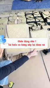 Túi cói balo  cho mẹ và bé đủ size phong cách du lịch đi học và công sở