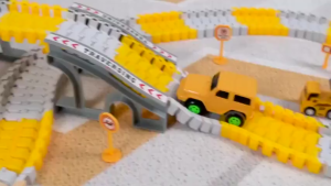 255 Pcs Mainan Anak CITY TRUCK CREATE A ROAD Mobil Track Railcar Way Konstruksi Track Jalur