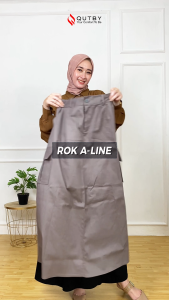 QUTBY - ROK CARGO A-LINE BAHAN KATUN PREMIUM