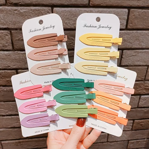 Jepit Rambut Sekop Mix Warna 3pc Klip Poni Gaya Wanita Korea