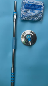 Cây lau nhà 360 độ khóa tròn #26 GOODLUCKY- PHÚC HƯNG PHÁT SG dài 137cm bông thấm hút mâm inox
