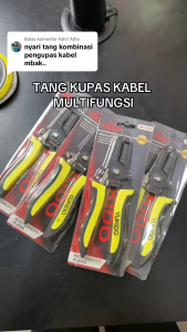 PROMO Tang Pemotong Potong Kabel 8INCH Wire Cutter Pliers/Tang Pengupas Kupas Kabel Listrik/Tang Multifungsi Murah Impor Asia Teknik