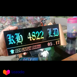 (1 SET) Plat Motor Akrilik Hologram Baut Universal Semua Merk Sepeda Motor