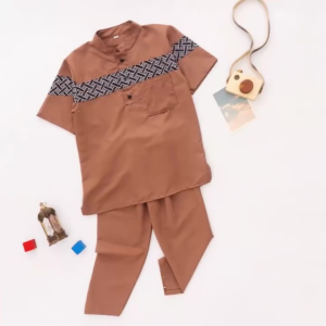 SETELAN KOKO KURTA ANAK DADA BATIK GARIS USIA 1-10 TAHUN