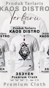 Tshirt Baju Kaos Distro Premium Pria Dewasa klasik cotton 24 S -  3S3ven Clothing Official