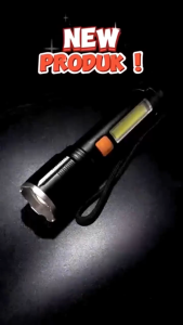 Senter Mini Multifungsi Zoom Laser Lampu Samping MITSUYAMA MS-1236 LED LASER Cahaya Super Terang Tahan Air Cas USB Tipe-C