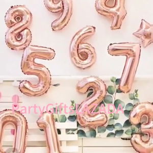Balon Ulang Tahun Jumbo & Balon Foil Angka 32 Inch Warna Rose Gold