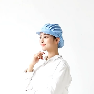 Fashion Breathable Chef Hat Kitchen Food Service Cooking Cap For Men and Women Business Chic Hair Nets Work Dust Cap
