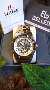 Jam Tangan Pria Belleda 9532 Rantai Otomatis Sakelton Anti Air 30 Meter
