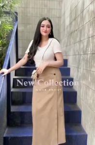Luna Skirt | Rok Panjang Korean Style Bengali Wanita | Semi A-Line
