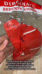 Yu Yi Kualitas PREMIUM Lampion merah putih / 17 agustus / 17an / 8 inch / 20cm / HUT RI