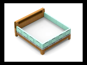 Soft bed guard pagar katil bayi anti-fall and anti-collision cot safety barrier adjustable height 1.2/1.5/1.8/2M bed universal simple seamless installation breathable mesh