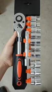 Set Peralatan Kunci Soket Multifungsi X-Tools 1/2 Inch 12 Pcs - Baja Asli Berkualitas Tinggi