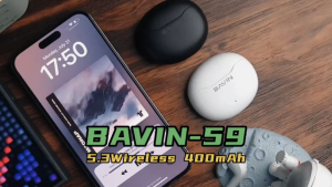 BAVIN BA59 Earbuds Tws Wireless Bluetooth Earphone Long Battery Life Hifi Stereo Sound Bluetooth 5.3 Wireless Earbuds