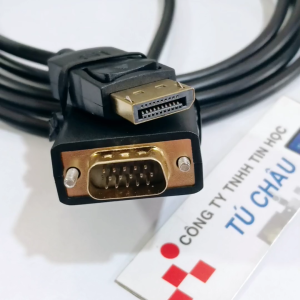 Cáp DisplayPort ra VGA dài 1.8M  / DP to VGA Cable (Cáp 1 chiều DisplayPort ra VGA)