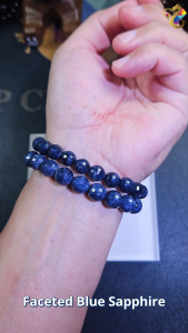 Super Premium Grade Faceted Blue Sapphire Bracelet