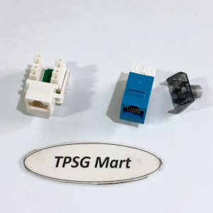 Đầu âm tường RJ45 (Ruột RJ45 đầu mang) - Chuẩn Cat 5 / Cat 6 (Hiệu AMP)