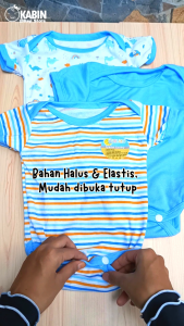 3 Pcs Jumsuit Baju Bayi Jumper Baby Newborn 0-3 Bulan