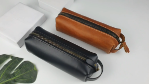 [Da thật] Túi đựng bút da bò thật ZN03LD (Đen/Nâu) - 100% da bò thật BH 3 năm