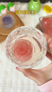 3D Rose Flower Ice Cube Large Ice Cube Tray DIY Ice Cream Ball Maker Rose Ice Mold