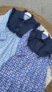 Gamis set Rompi Daisy Jeans anak usia 3-15tahun