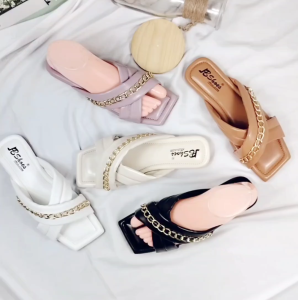 ZHAHARA - Sandal Teplek Wanita Silang sandal Waniat Premiun Aksesoris Rantai