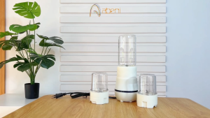 Abeni Blender Portabel Tiga Cangkir Multifungsi Buah/Bumbu/Daging/Sayuran/Biji-bijian Blender Miyako