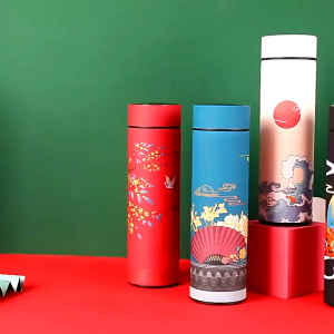 304 Stainless Steel Touch Screen LED Temperature Thermos Flask 480ml Thermal Bottle China serie Vacuum Flasks 国潮中国风保温杯