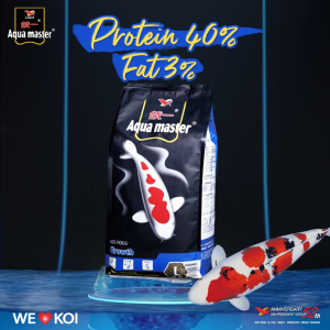 AQUA MASTER อความาสเตอร์ GROWTH อาหารปลาคาร์ฟ สูตรเร่งโต ชนิดลอยน้ำ ขนาดเม็ด S/M/L