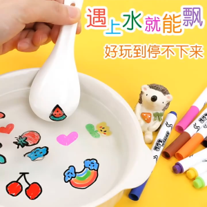 【🇲🇾 Local Seller】36 Pcs Magical Water Painting Pen With Spoon And Wipe 12 Colors Magical Floating Ink Pen With Spoon Magical Doodle Drawing Pens Ceramic Painting Kit For Kids Toddlers Adult Boy Girl Drawing Gift