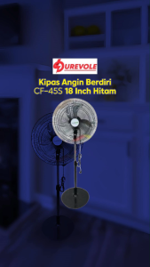 Durevole Kipas Angin Berdiri CF-45S 18 Inch Hitam