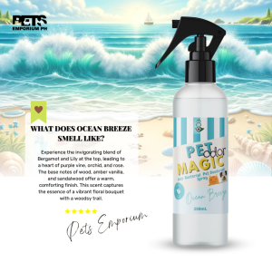 Pet Odor Magic Deodorant Spray Anti-Bacterial Deodorizing for Cats and Dogs Odor - Ocean Breeze