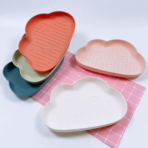 Khay Đựng Chén Đĩa Ăn Dặm Cho Bé KidsWorld Hình Đám Mây Siêu Dễ Thương Tiện Lợi