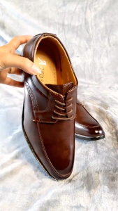 Across Mens Black leather shoes OFFICE/CASUAL SHOES [BM-04]