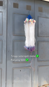 Jaring Ikan Siap Pakai 3 Lapis Tinggi Setengah Meter Panjang 50m Pemberat Timah Jaring Ikan Murah Jaring Ikan Bentang Jaring Pukat Jaring Gondrong