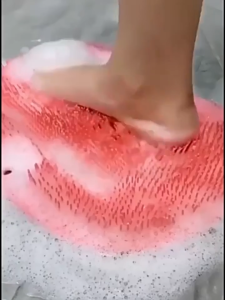 Foot Washing Foot Rubbing Behind the Wash Mat Massage Silicone Suction Cup Anti-Slip Mat