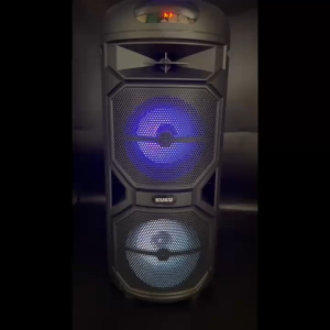 KUKU K-1203 4.5inchX2 Speaker Karaoke with LED Bluetooth Speakers with Free Microphone