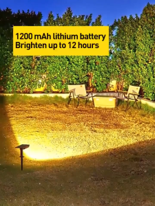Solar Lawn Lights Spotlight Intelligent Light IP65 Outdoor Waterproof Control Garden Lights Three Levels of Light Aperture Adjustable Landscape Light