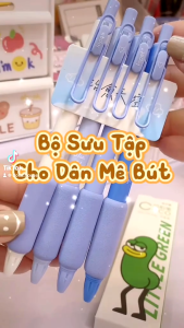Set 4 Bút Gel Mực Đen LOPET Coffee Matcha Sky Sakura Dạng Bấm (ảnh thật shop chụp)