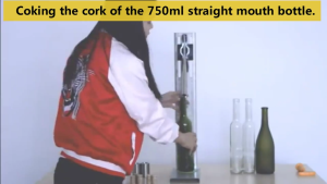 Stainless Steel Manual Plug Press Wine Corker Tool Brewed Wine Bottle Cork Press Inserting Machine