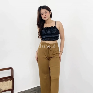 Gaby Celana Panjang Santai Rib OOTD by Clashe