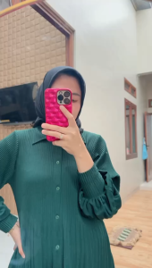 Atasan Blouse Wanita Tunik Alaska Crep Strech Pleact / Tunik Wanita Terbaru kekinian